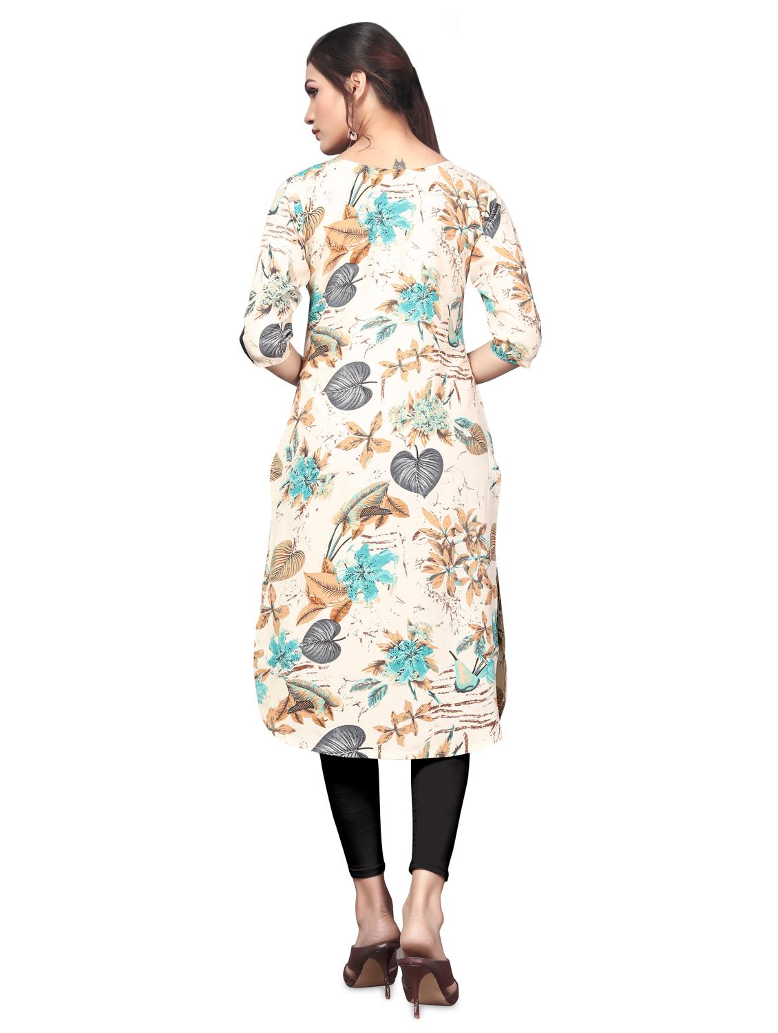 digital print straight kurta - 17455641 - Zoom Image - 3