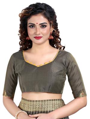 self design woven saree with blouse - 17456082 - Standard Image - 3