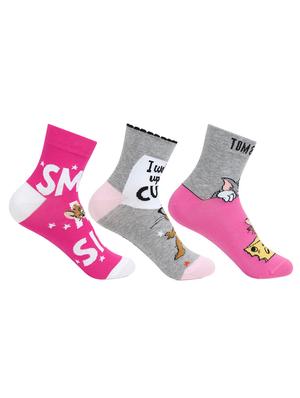 women pack of 3 printed ankle length socks - 17456179 - Standard Image - 2