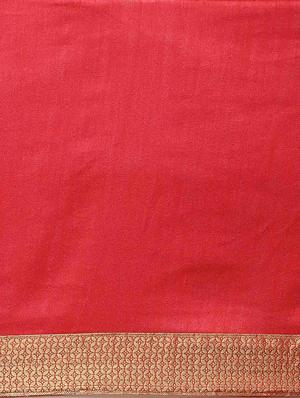 solid pochampalli saree with blouse - 17456317 - Standard Image - 5