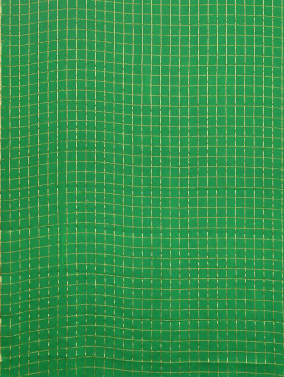 checkered woven saree with blouse - 17456417 - Zoom Image - 5