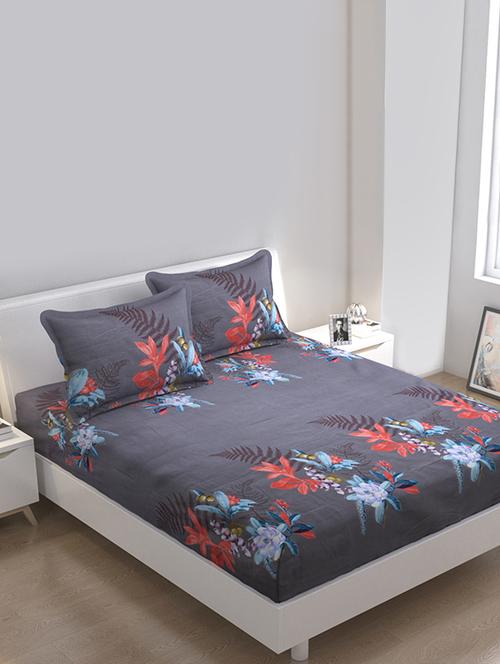 polycotton double bedsheet with 2 pillow covers - 17456771 - Standard Image - 1