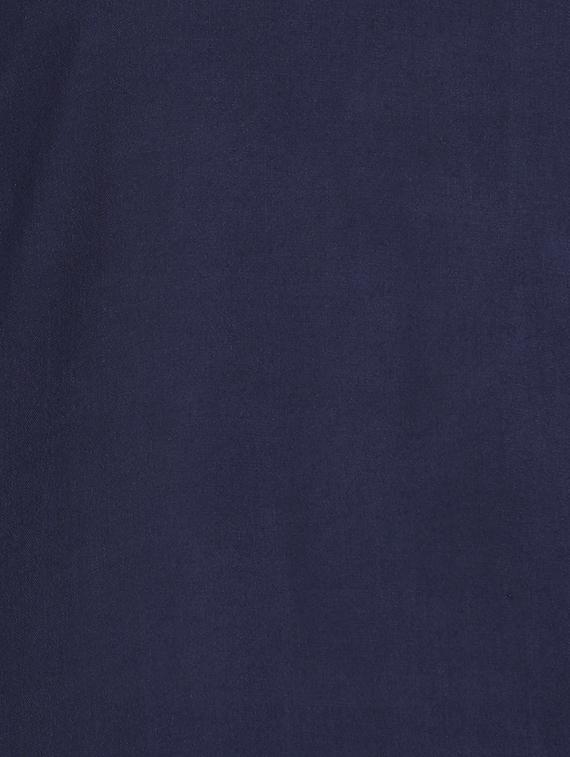 solid navy straight kurta - 17457069 - Zoom Image - 4