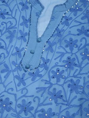 chikankari straight kurta - 17457205 - Standard Image - 4