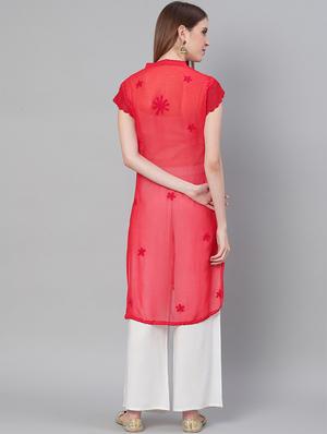chikankari straight kurta - 17457215 - Standard Image - 4