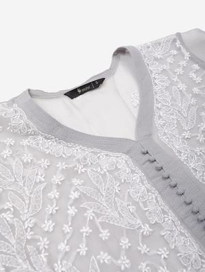 chikankari straight kurta - 17457251 - Standard Image - 5