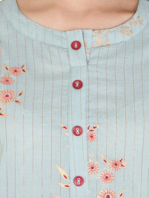 striped straight kurta - 17457294 - Standard Image - 4