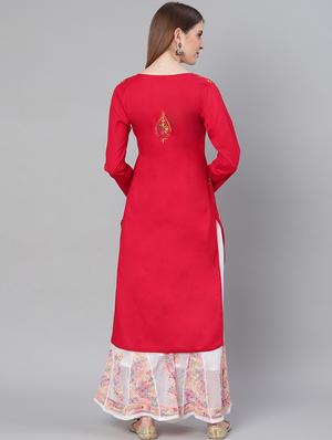 chikankari kurta sharara set - 17457327 - Standard Image - 3