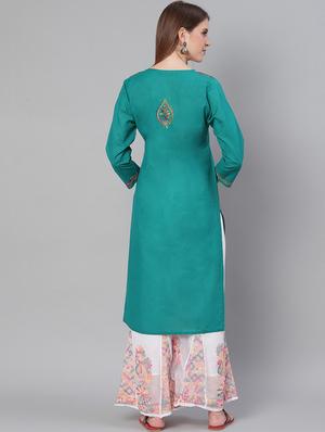 chikankari kurta sharara set - 17457331 - Standard Image - 3