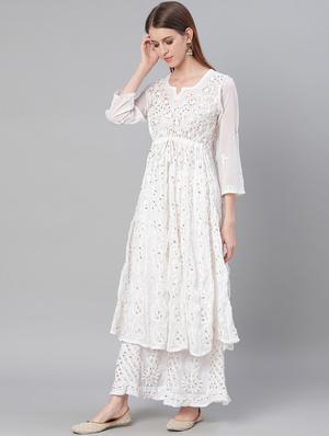 chikankari suit set - 17457334 - Standard Image - 2