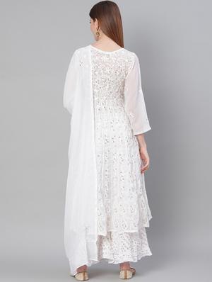 chikankari suit set - 17457334 - Standard Image - 3