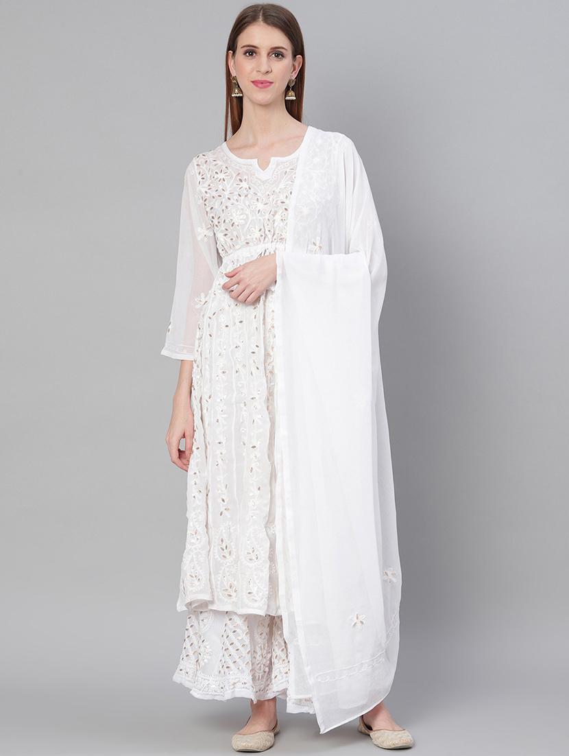 chikankari suit set - 17457334 - Zoom Image - 1