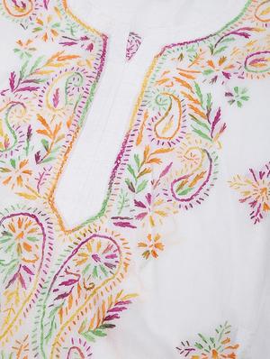 chikankari kurta pant set - 17457354 - Standard Image - 6