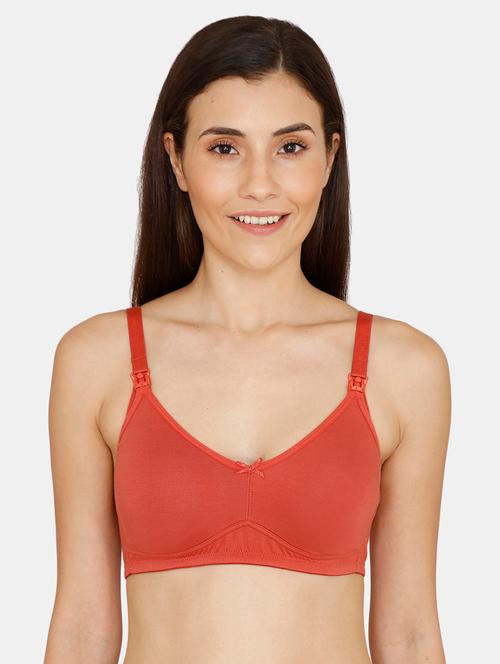 red cotton maternitynursing bra - 17457366 - Very Small Image - 1