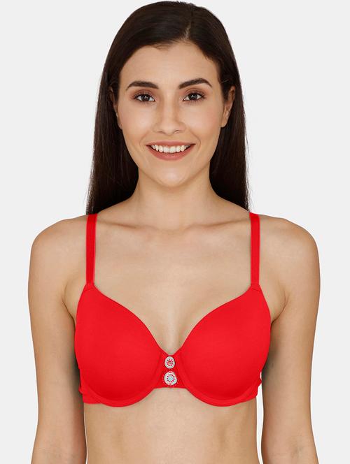 red nylon tshirt bra - 17457371 - Standard Image - 1