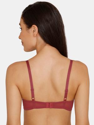 maroon cotton tshirt bra - 17457376 - Standard Image - 3