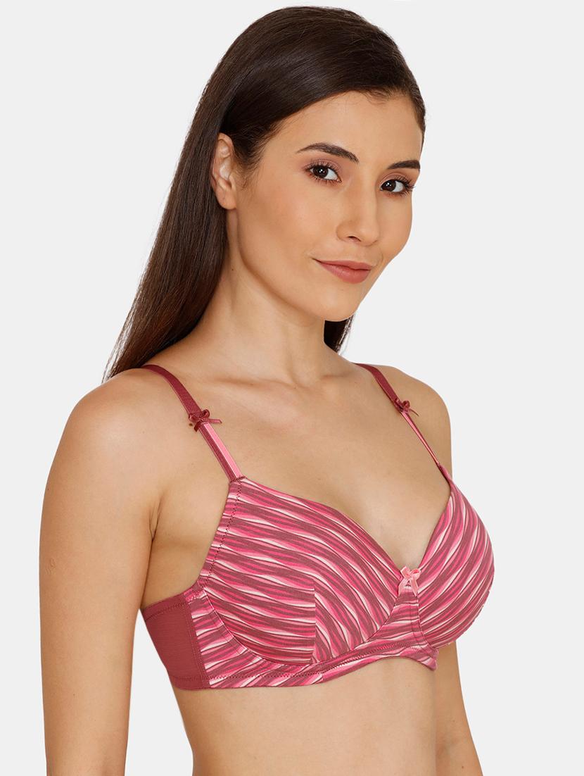 maroon cotton tshirt bra - 17457376 - Zoom Image - 2