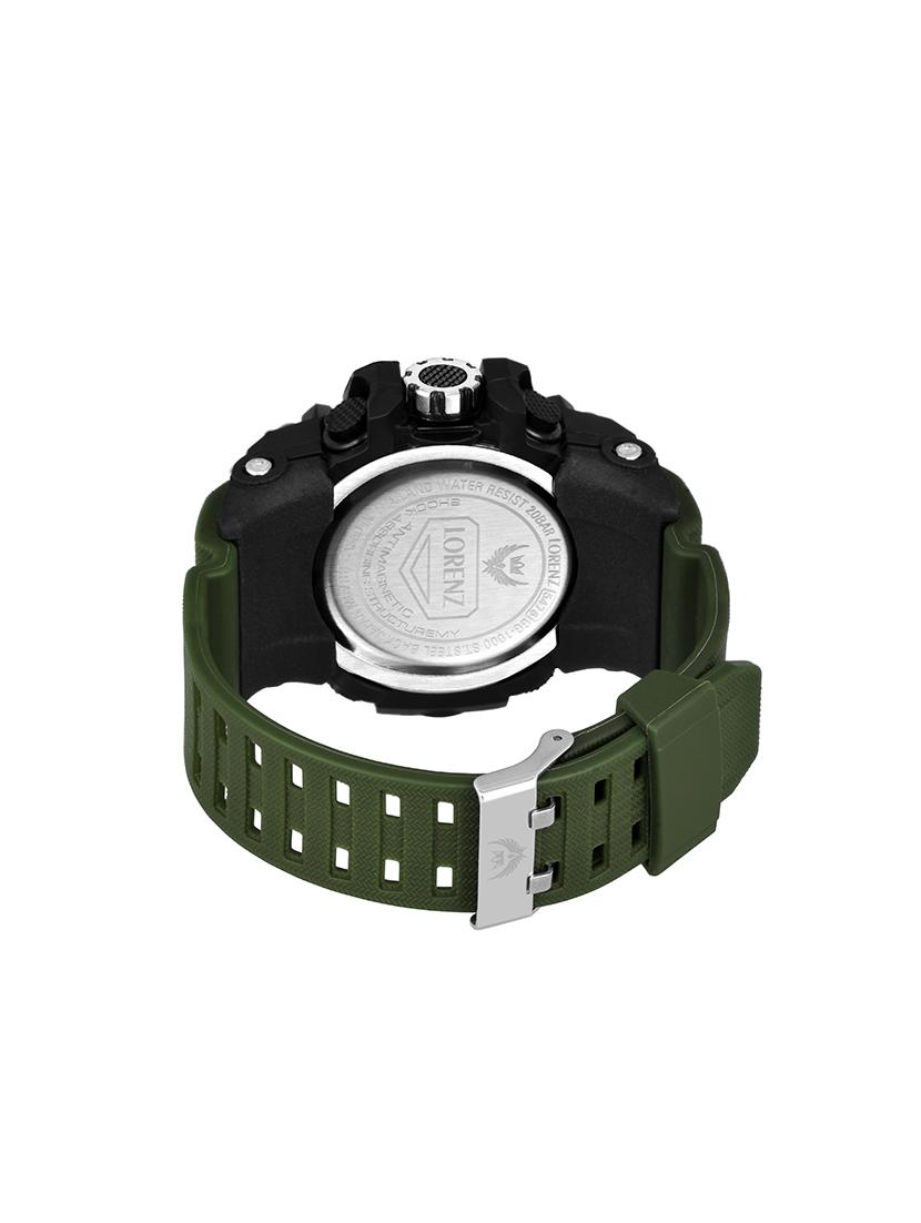 lorenz casual & sporty black dial display with led & day date calendar analog digital watch for men & boys|mk-3074-dg - 17457399 - Zoom Image - 3