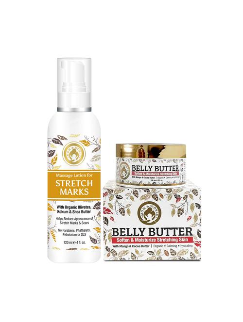 mom & world moisturizing care | stretch marks lotion 120ml + belly butter 100g - 17457405 - Very Small Image - 1