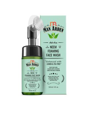 man arden anti acne neem foaming face wash with built-in brush - 17457614 - Standard Image - 2