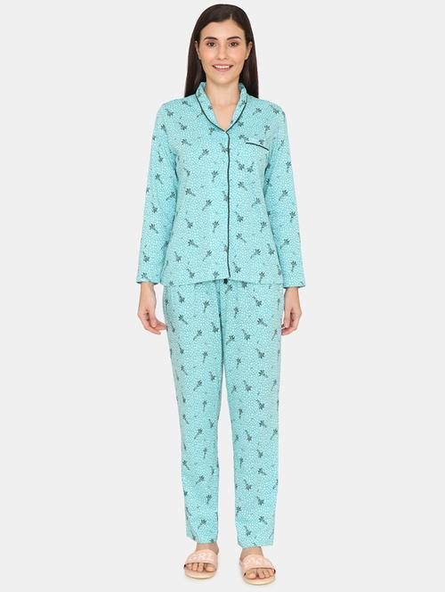 printed pyjama nightwear set - 17457620 - Standard Image - 1