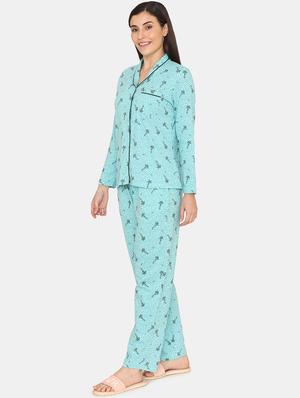 printed pyjama nightwear set - 17457620 - Standard Image - 2