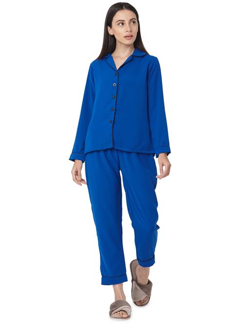solid pyjama nightwear set - 17457633 - Standard Image - 1