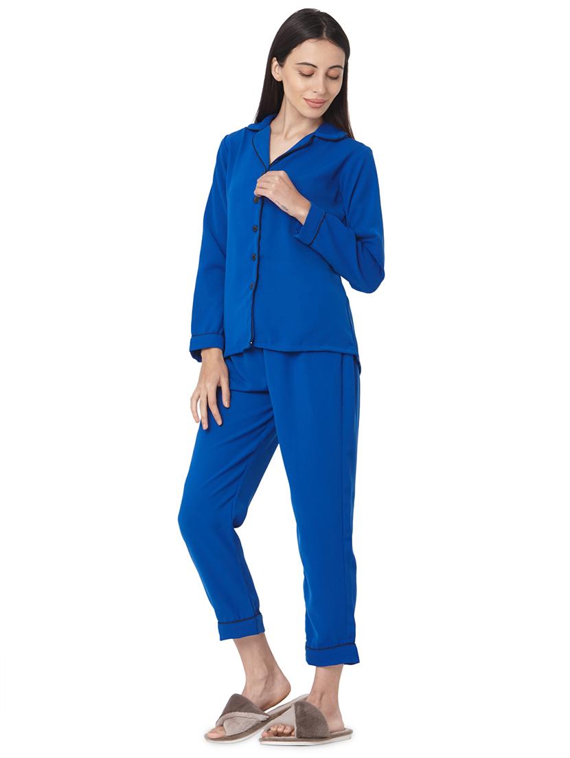 solid pyjama nightwear set - 17457633 - Zoom Image - 2