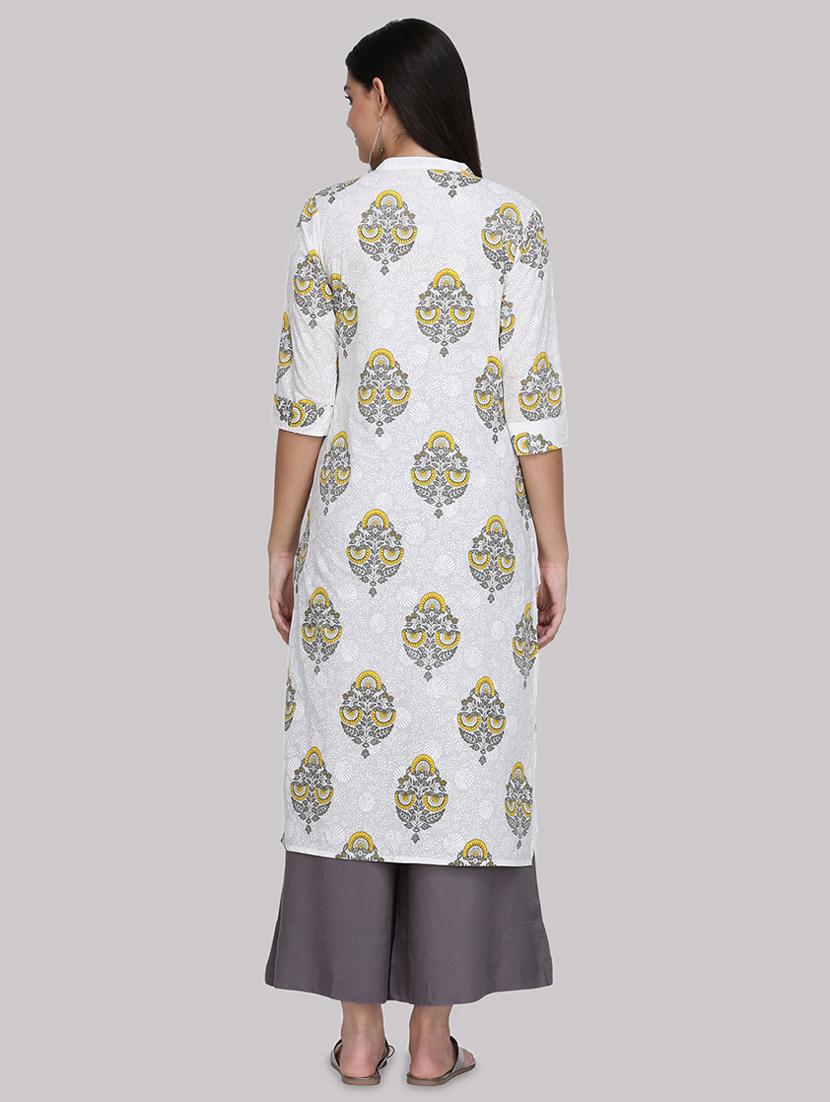 printed straight kurta - 17457665 - Zoom Image - 3
