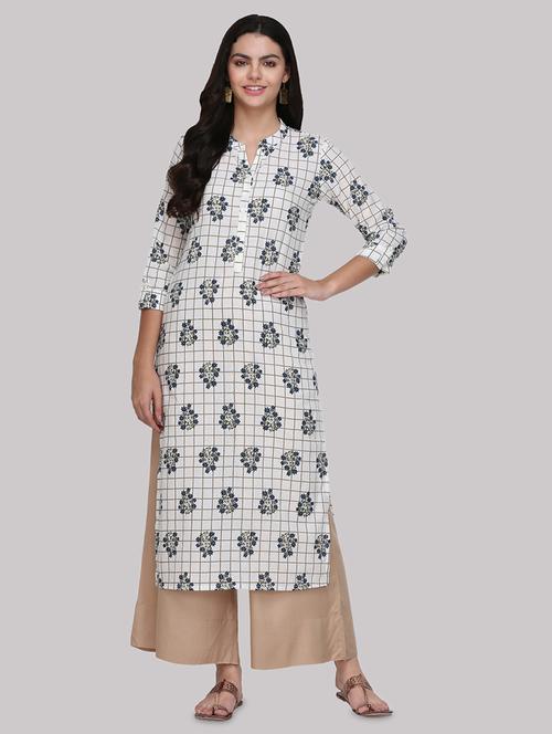 printed straight kurta - 17457666 - Standard Image - 1