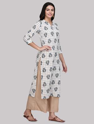 printed straight kurta - 17457666 - Standard Image - 2
