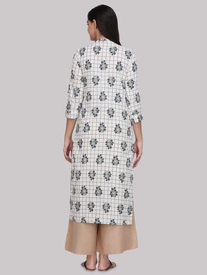 printed straight kurta - 17457666 - Standard Image - 3