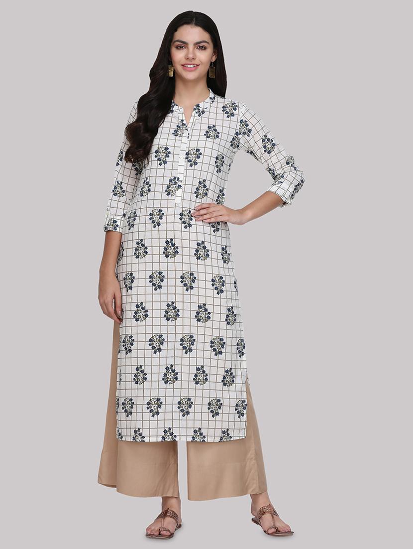 printed straight kurta - 17457666 - Zoom Image - 1
