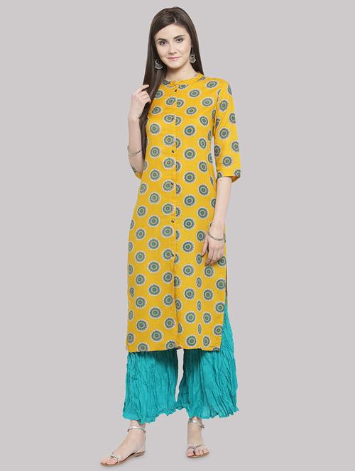 printed straight kurta - 17457673 - Standard Image - 1