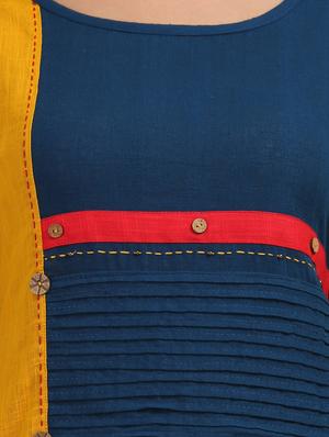 color block straight kurta - 17457674 - Standard Image - 4