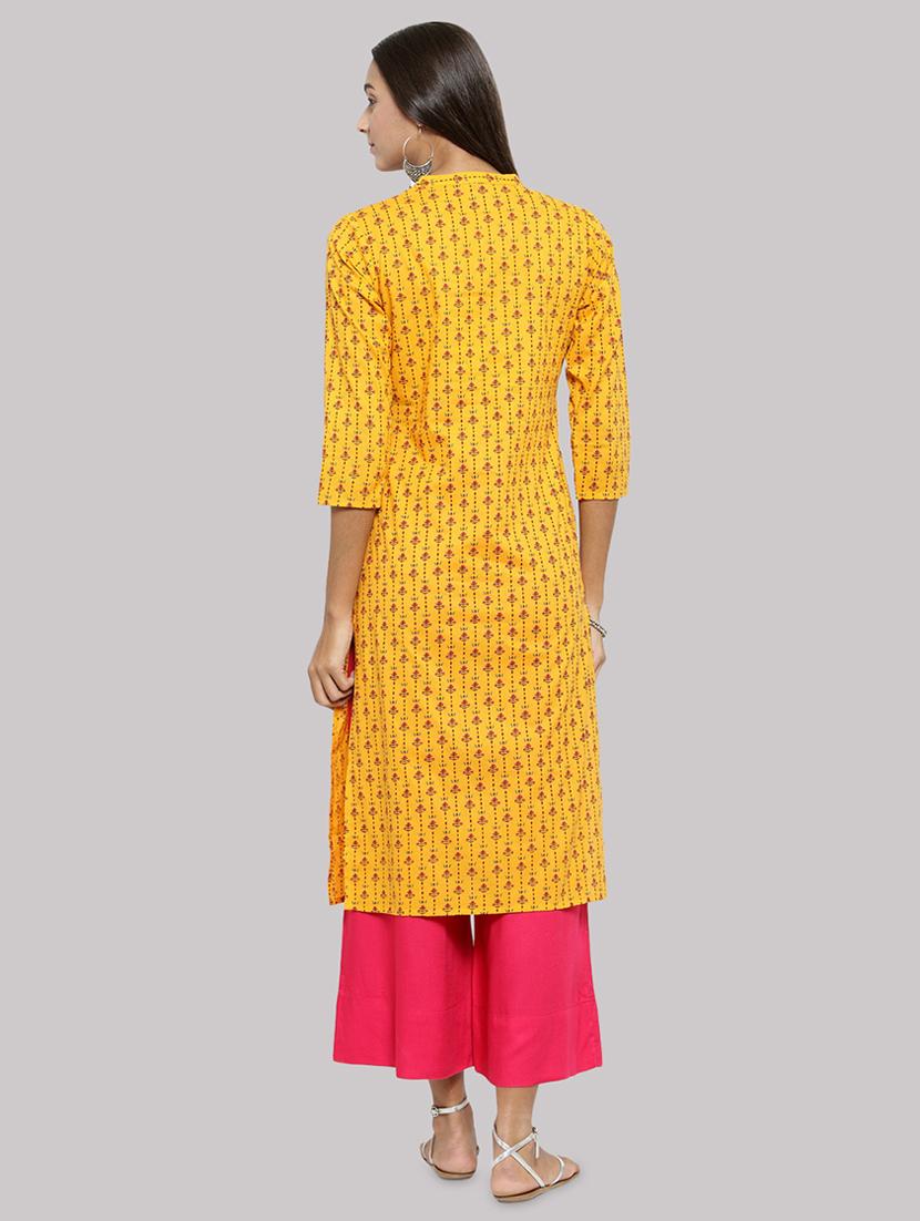 printed straight kurta - 17457677 - Zoom Image - 3