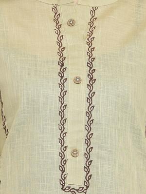 solid straight kurta - 17457679 - Standard Image - 4