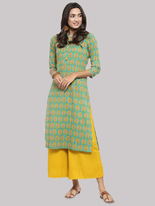 printed straight kurta - 17457685 - Standard Image - 1