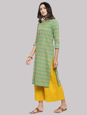 printed straight kurta - 17457685 - Standard Image - 2