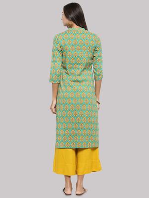 printed straight kurta - 17457685 - Standard Image - 3