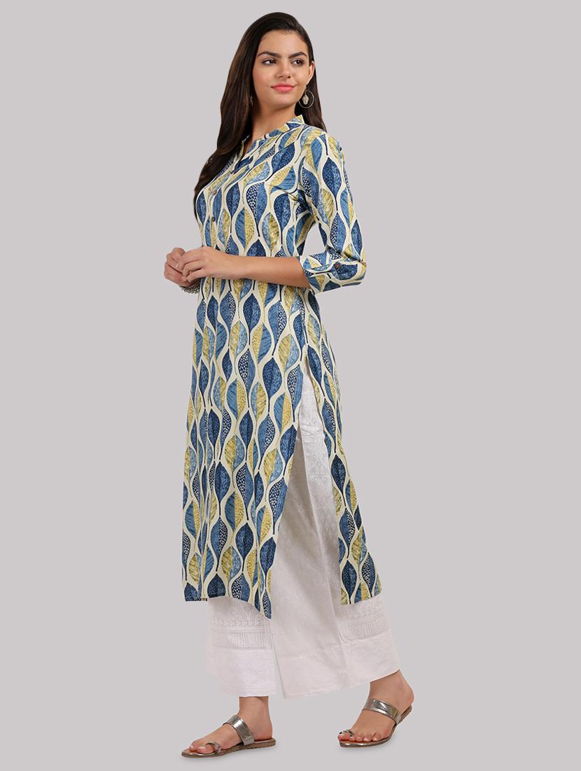 printed straight kurta - 17457687 - Zoom Image - 2