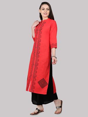paisley straight kurta - 17457691 - Standard Image - 2