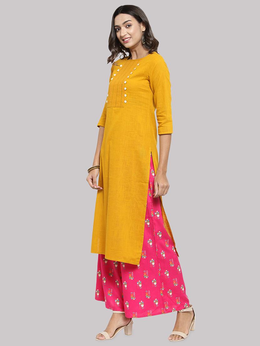 solid straight kurta - 17457693 - Zoom Image - 2