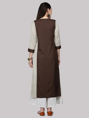striped straight kurta - 17457697 - Standard Image - 3