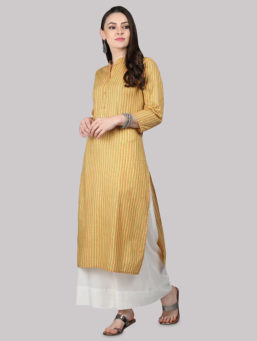striped straight kurta - 17457699 - Zoom Image - 2