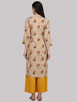 printed straight kurta - 17457703 - Standard Image - 3