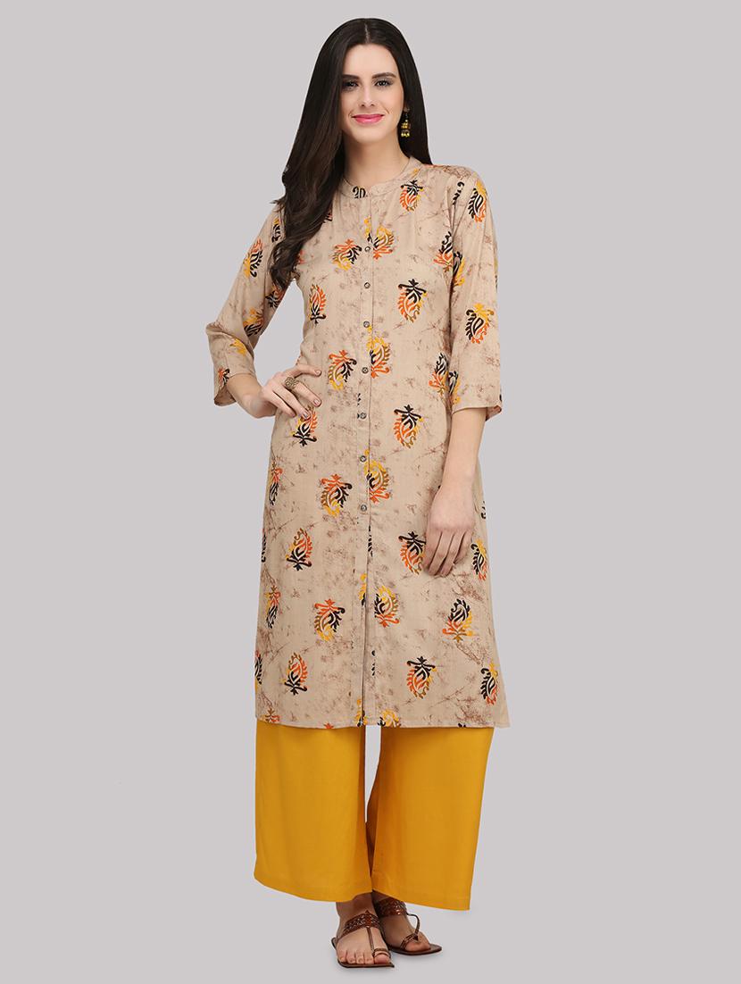 printed straight kurta - 17457703 - Zoom Image - 1