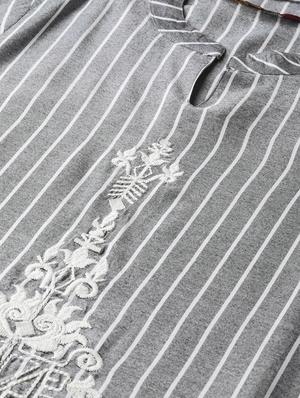 striped straight kurta - 17457704 - Standard Image - 4