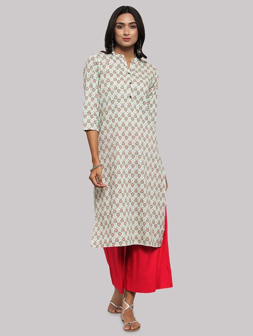 printed straight kurta - 17457708 - Standard Image - 1
