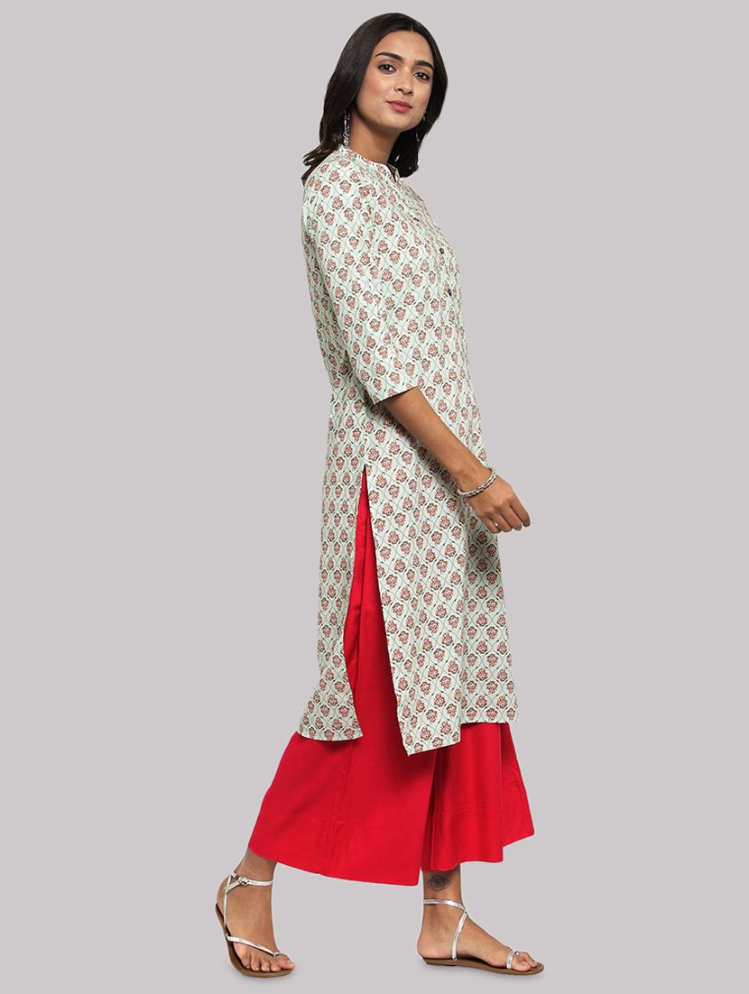 printed straight kurta - 17457708 - Zoom Image - 2